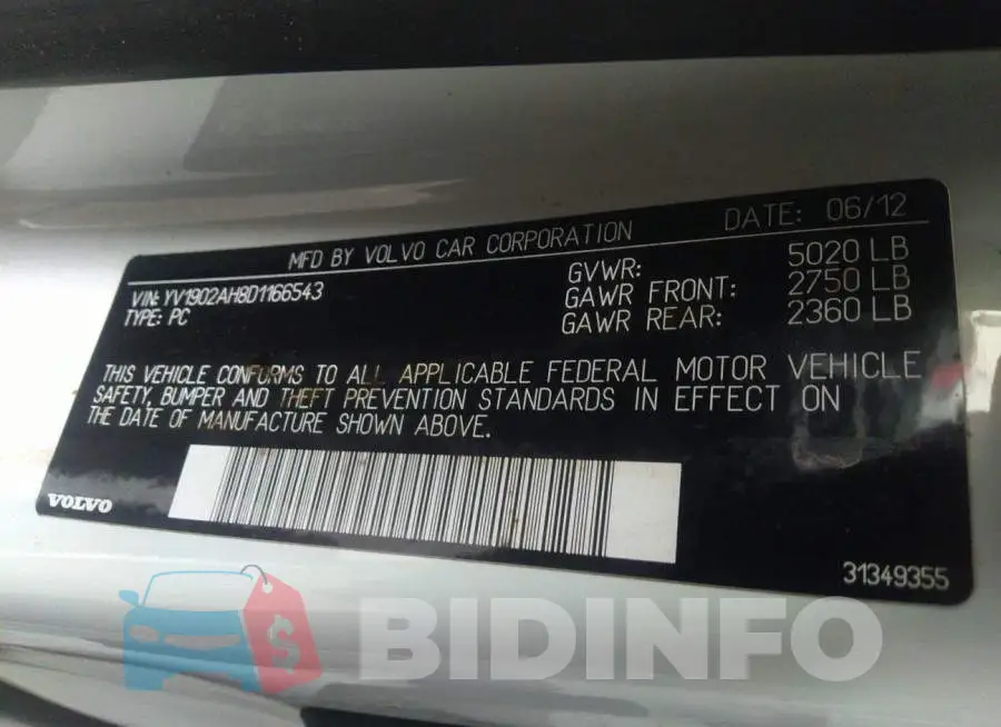 YV1902AH8D1166543 Photo# 9