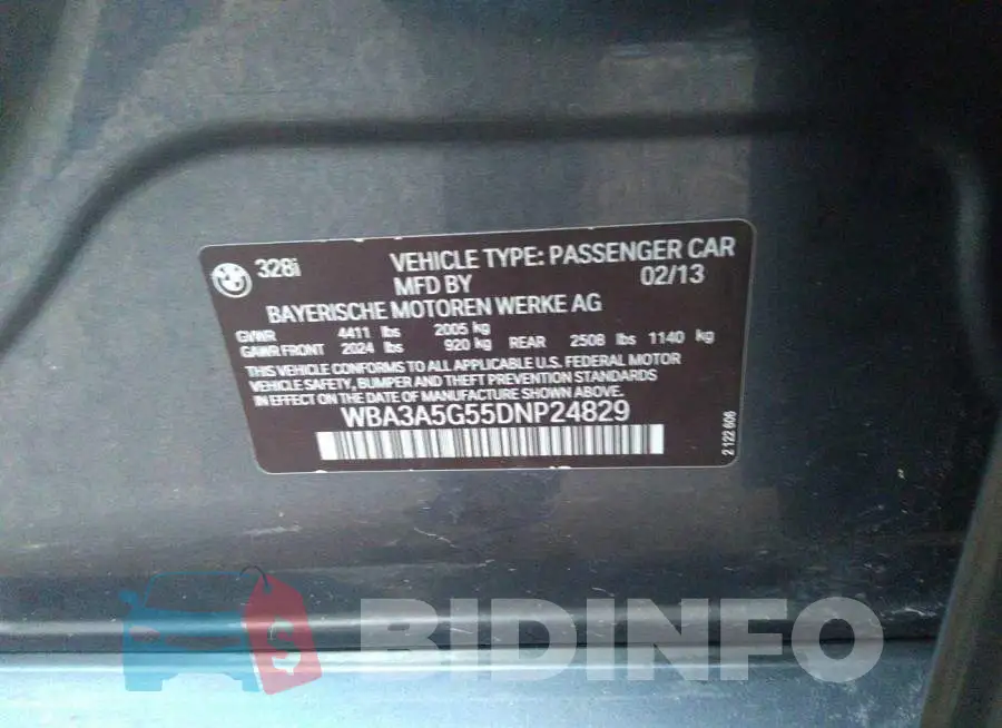 WBA3A5G55DNP24829 Photo# 9