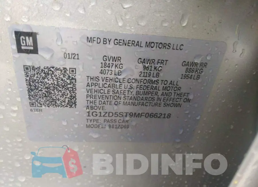 1G1ZD5ST9MF066218 Photo# 9
