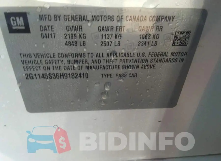 2G1145S36H9182410 Photo# 9