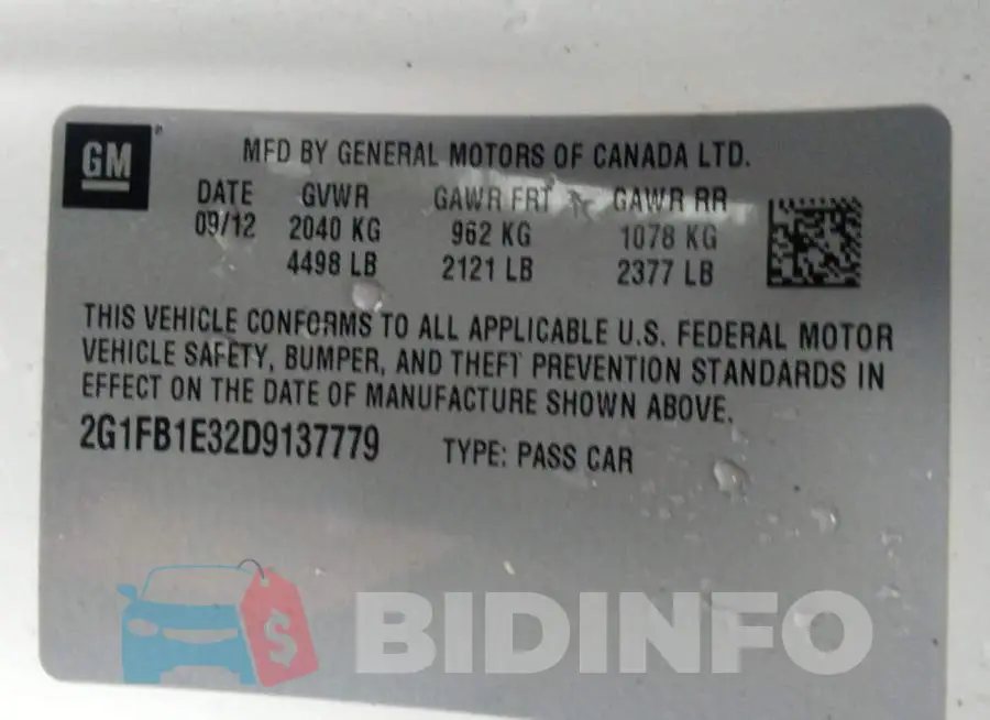2G1FB1E32D9137779 Photo# 9