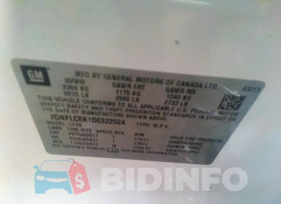 2GNFLCEK1D6322924 Photo# 9