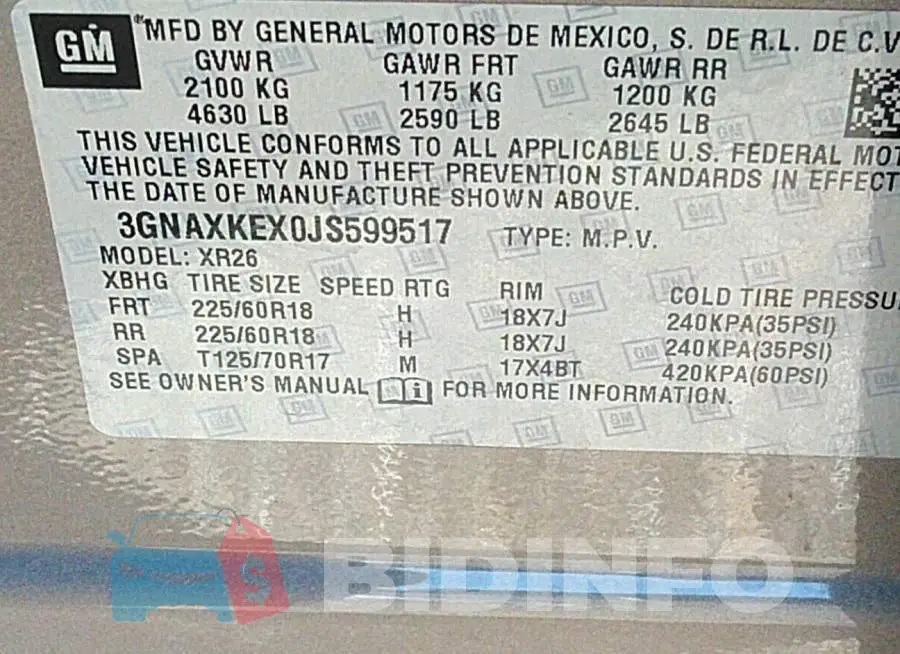 3GNAXKEX0JS599517 Photo# 9