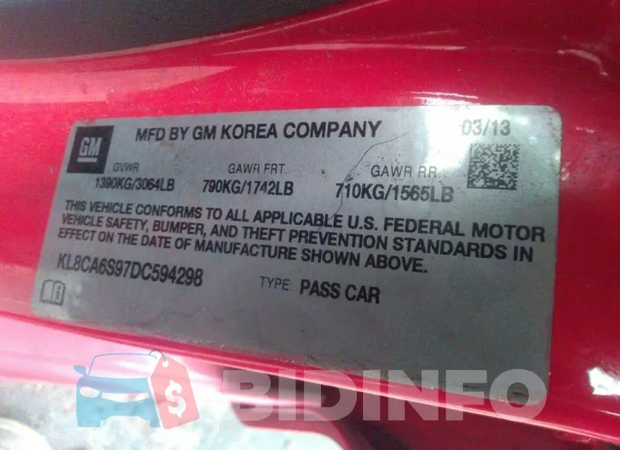 KL8CA6S97DC594298 Photo# 9