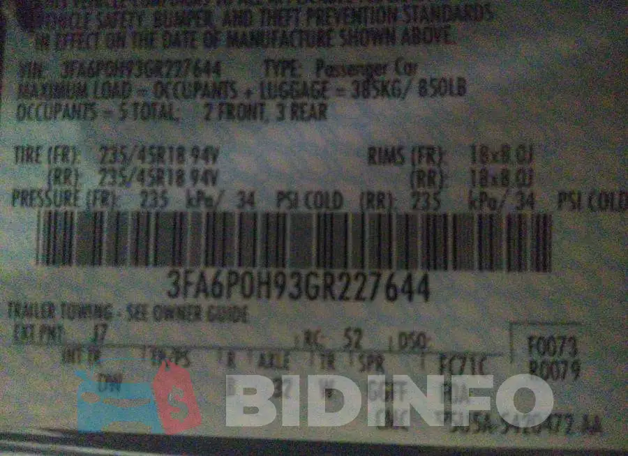 3FA6P0H93GR227644 Photo# 9