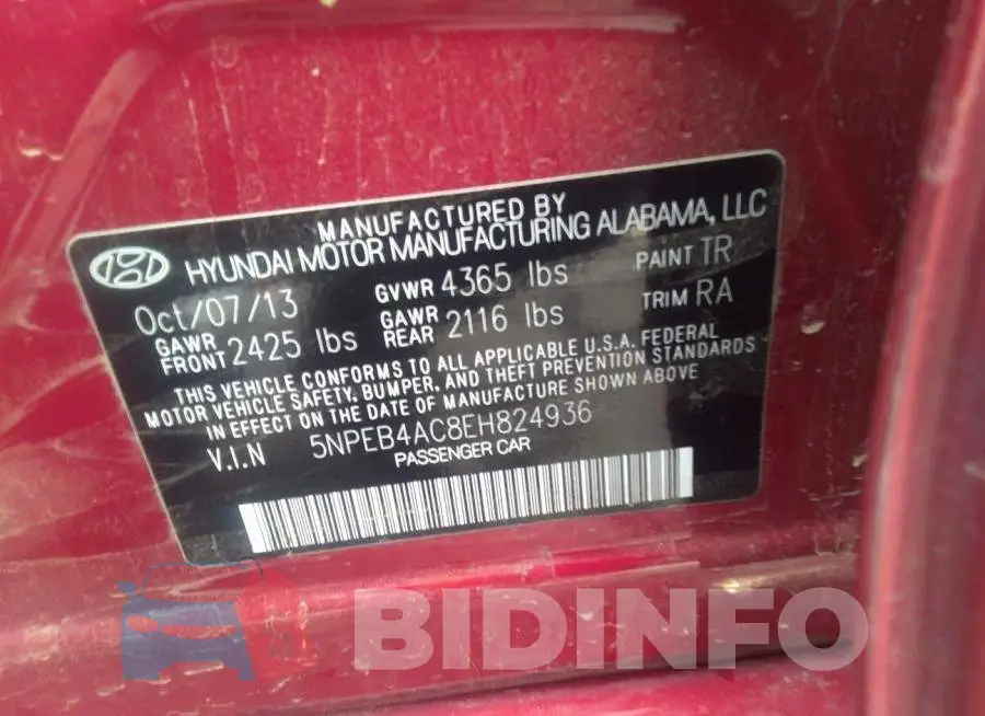 5NPEB4AC8EH824936 Photo# 9