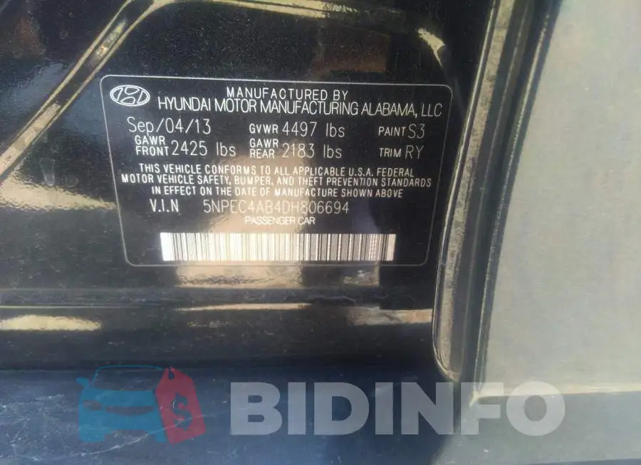 5NPEC4AB4DH806694 Photo# 9