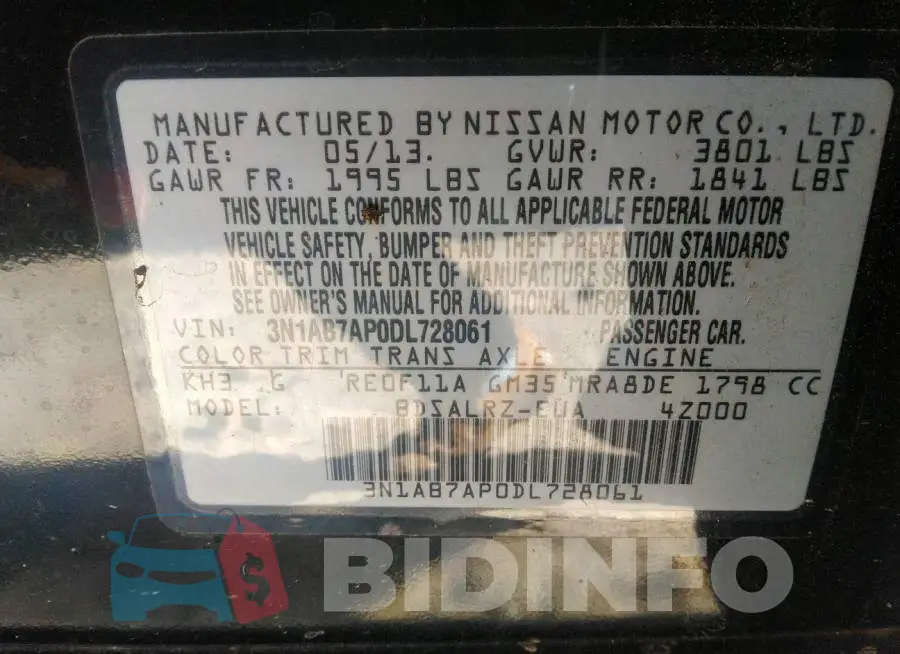 3N1AB7AP0DL728061 Photo# 9