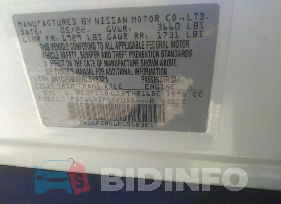 3N1CP5BV6NL518321 Photo# 9