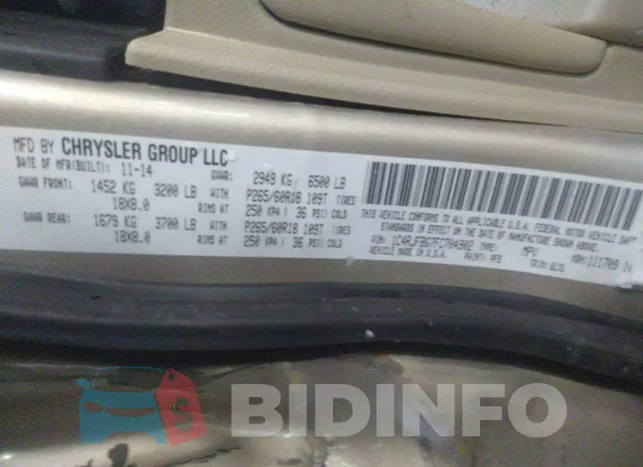 1C4RJFBG7FC704902 Photo# 9
