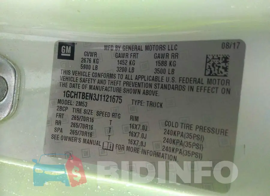 1GCHTBEN3J1121675 Photo# 9
