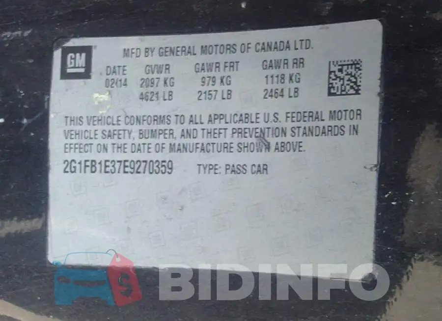 2G1FB1E37E9270359 Photo# 9