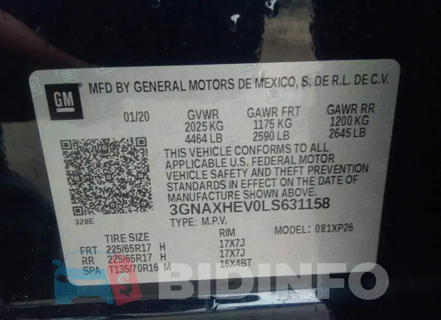 3GNAXHEV0LS631158 Photo# 9