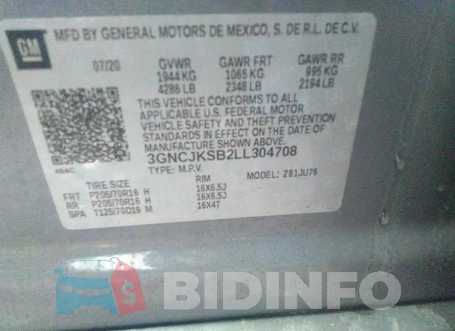 3GNCJKSB2LL304708 Photo# 9