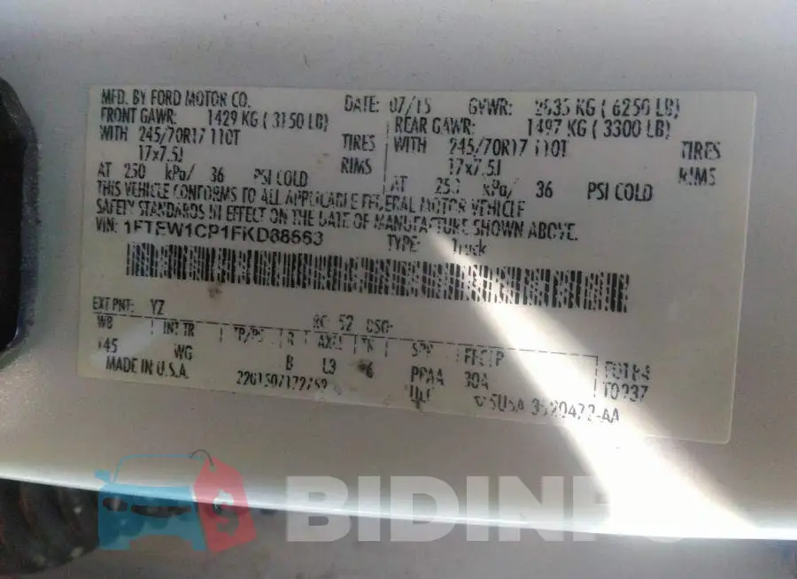 1FTEW1CP1FKD88663 Photo# 9