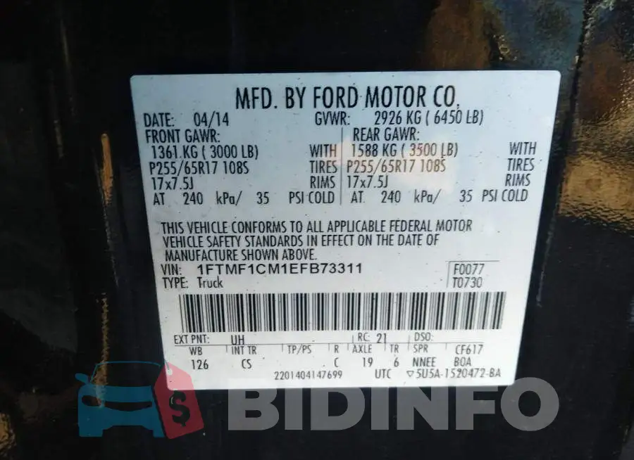 1FTMF1CM1EFB73311 Photo# 9