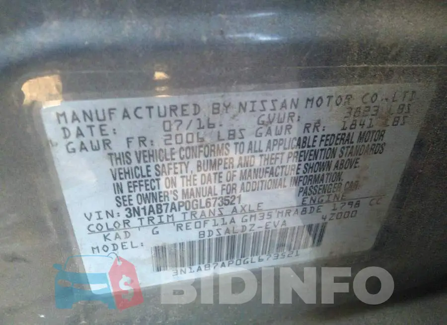 3N1AB7AP0GL673521 Photo# 9