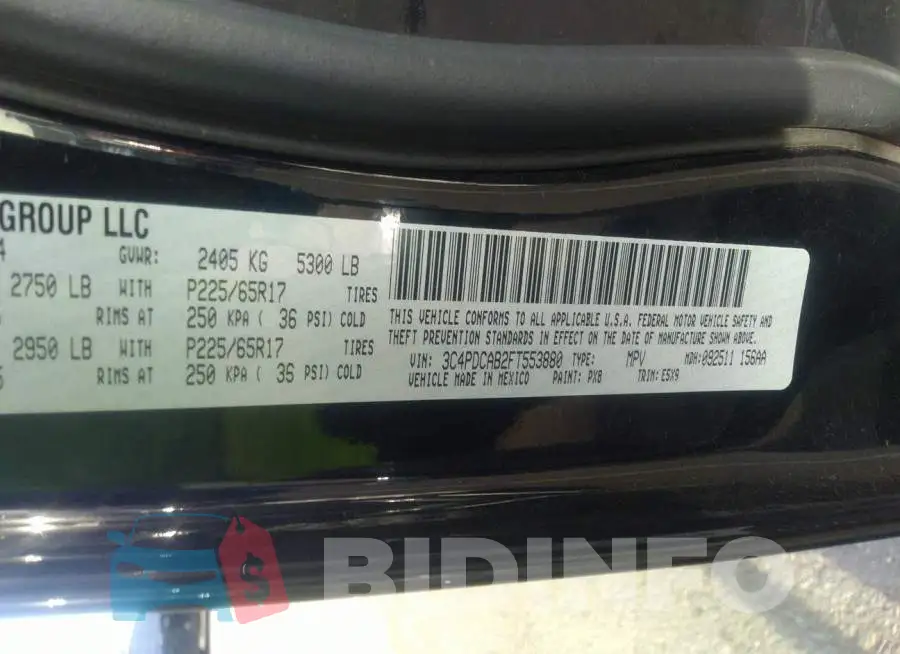 3C4PDCAB2FT553880 Photo# 9