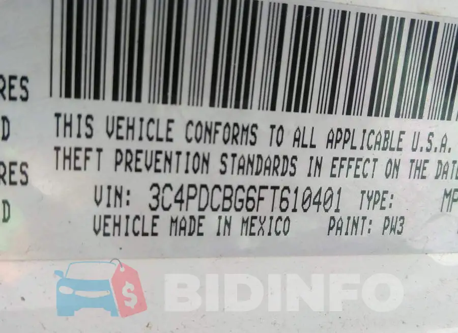 3C4PDCBG6FT610401 Photo# 9