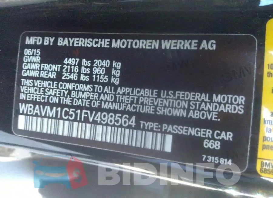 WBAVM1C51FV498564 Photo# 9