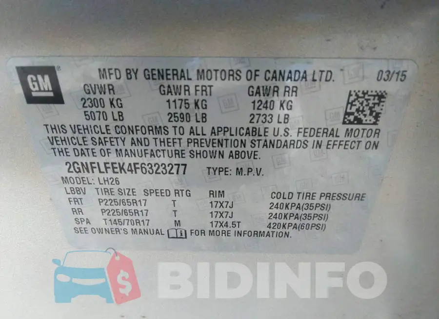 2GNFLFEK4F6323277 Photo# 9