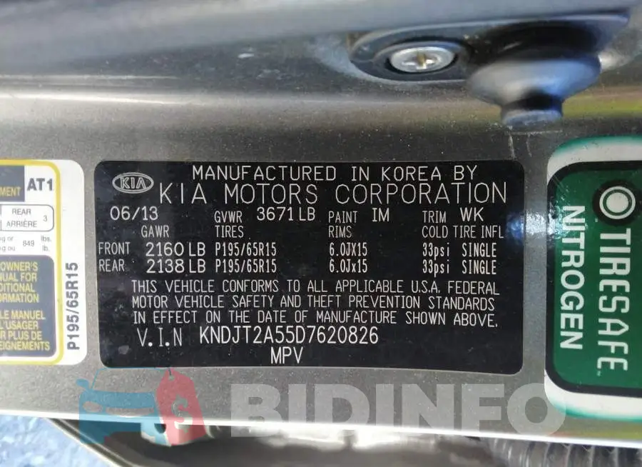 KNDJT2A55D7620826 Photo# 9