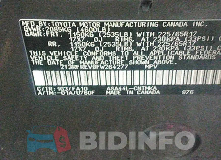 2T3RFREV8FW264277 Photo# 9