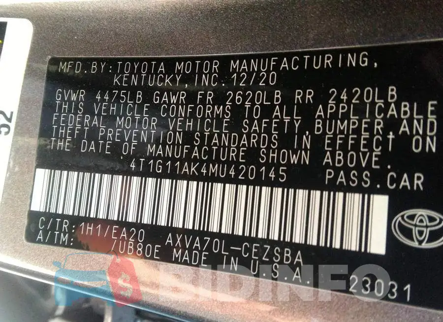 4T1G11AK4MU420145 Photo# 9