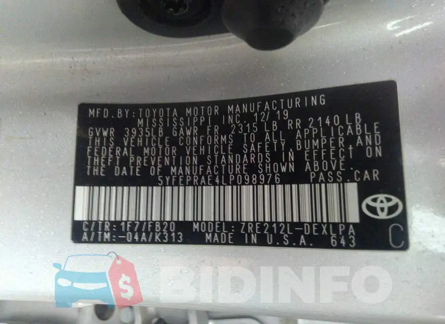 5YFEPRAE4LP098976 Photo# 9