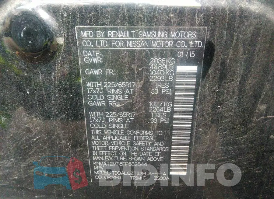 KNMAT2MT8FP532544 Photo# 9