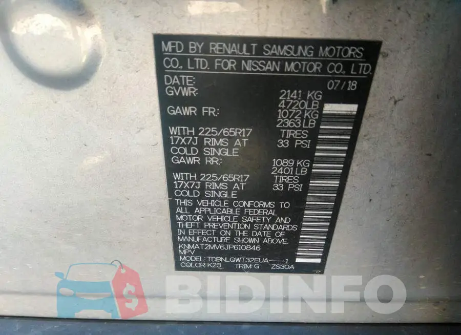 KNMAT2MV6JP610846 Photo# 9