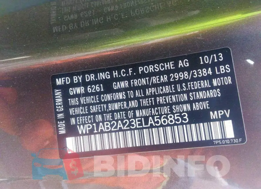 WP1AB2A23ELA56853 Photo# 9