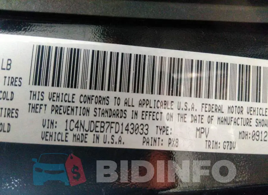1C4NJDEB7FD143033 Photo# 9