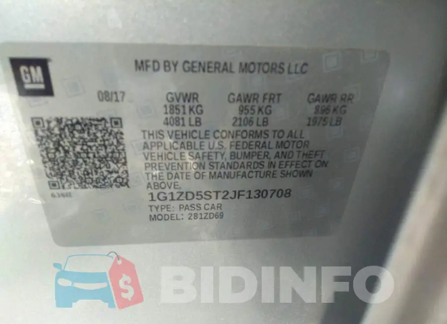 1G1ZD5ST2JF130708 Photo# 9