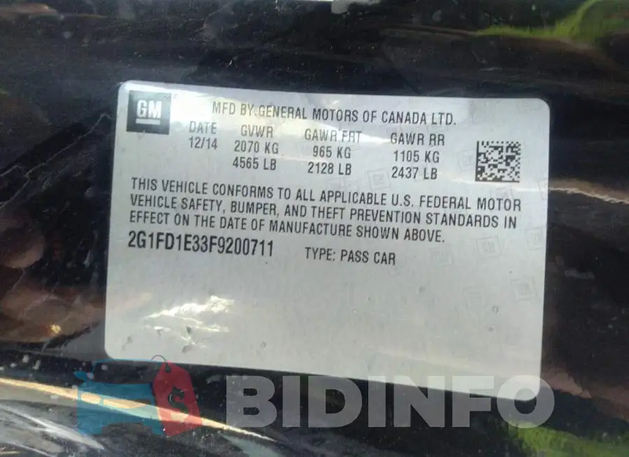 2G1FD1E33F9200711 Photo# 9