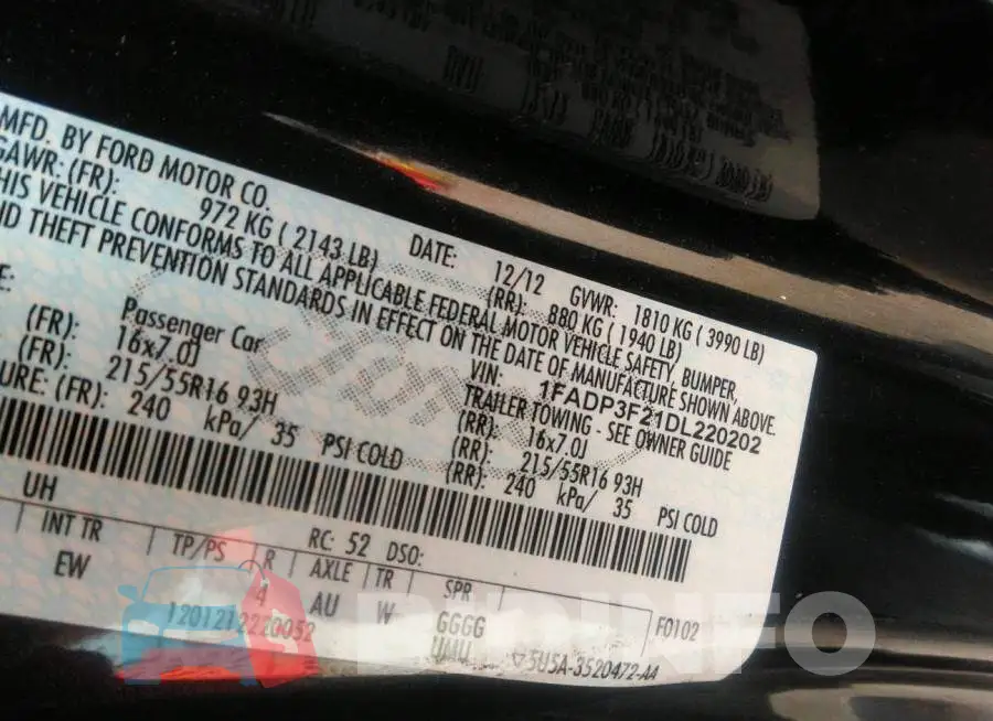 1FADP3F21DL220202 Photo# 9
