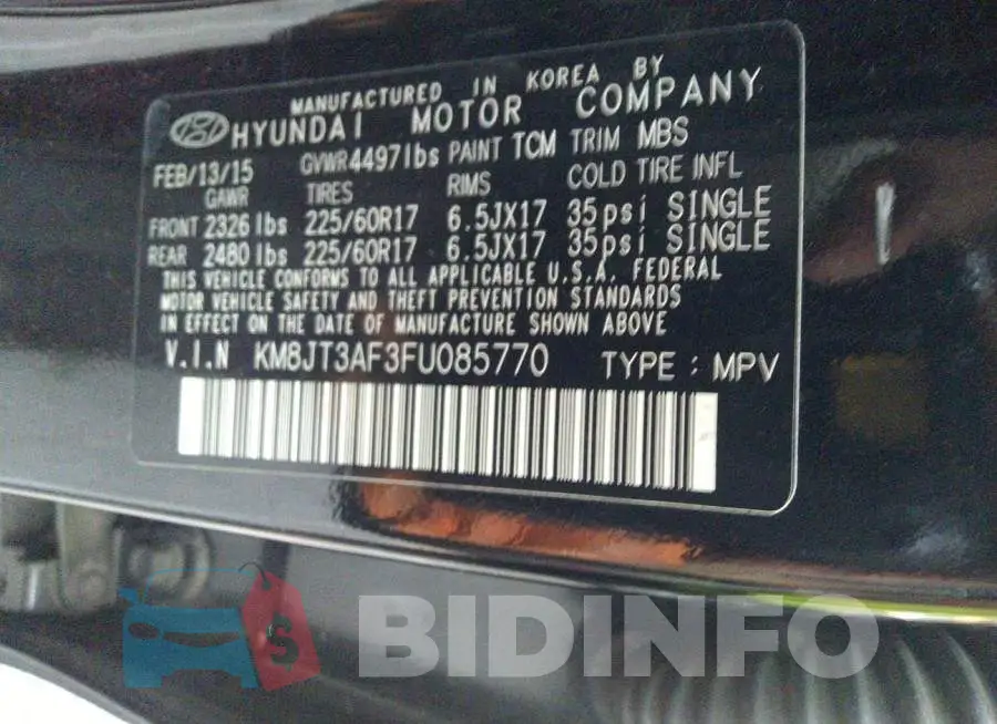 KM8JT3AF3FU085770 Photo# 9