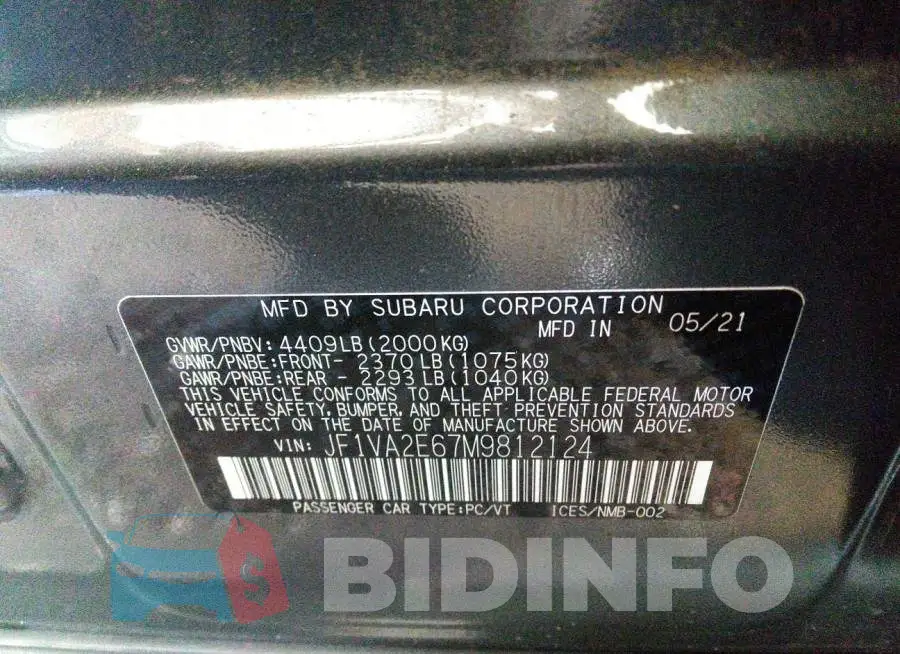 JF1VA2E67M9812124 Photo# 9