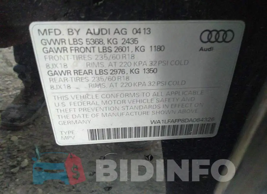 WA1LFAFP8DA084326 Photo# 9