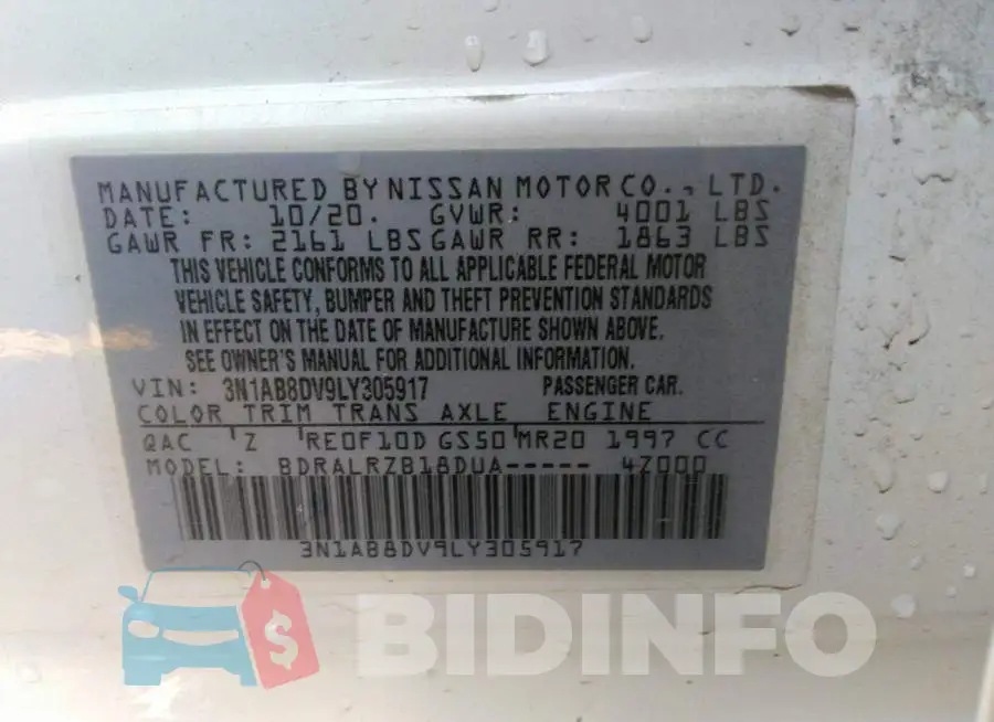 3N1AB8DV9LY305917 Photo# 9