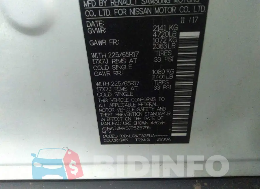 KNMAT2MV6JP525795 Photo# 9