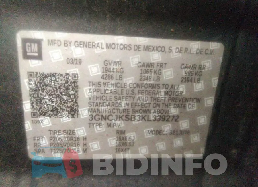 3GNCJKSB3KL339272 Photo# 9