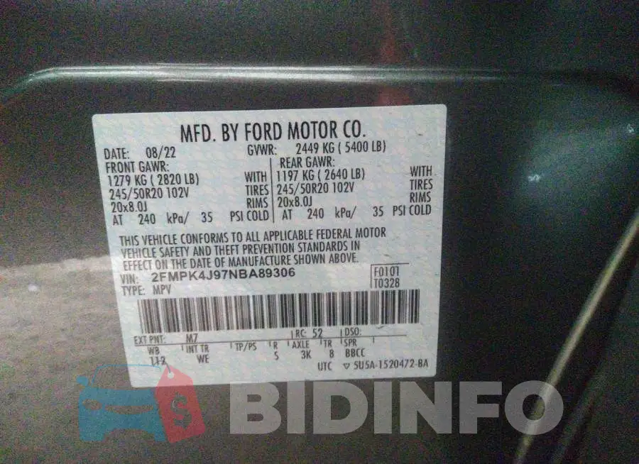2FMPK4J97NBA89306 Photo# 9