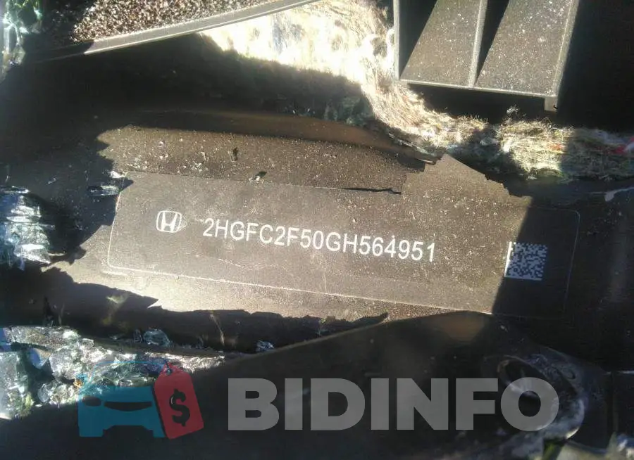 2HGFC2F50GH564951 Photo# 9
