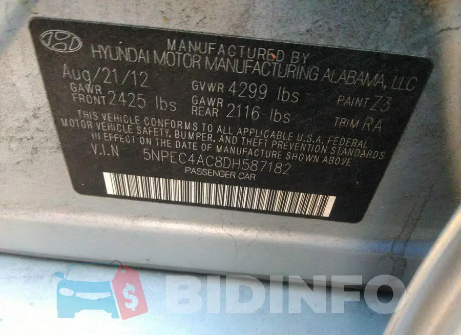 5NPEC4AC8DH587182 Photo# 9