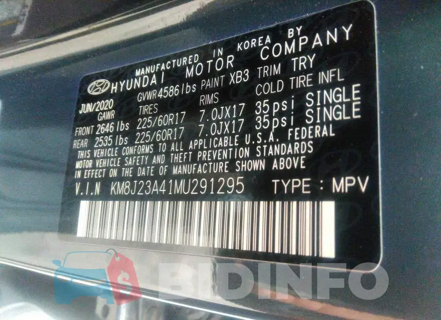 KM8J23A41MU291295 Photo# 9
