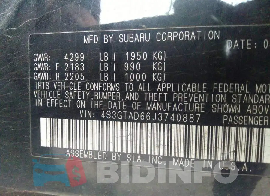 4S3GTAD66J3740887 Photo# 9