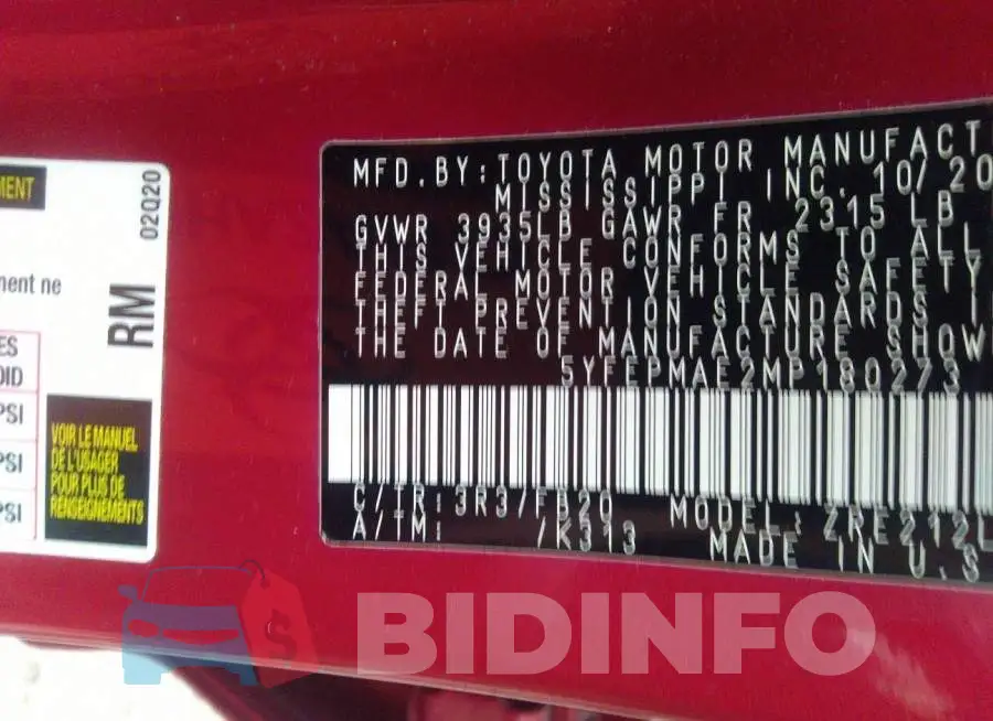5YFEPMAE2MP180273 Photo# 9