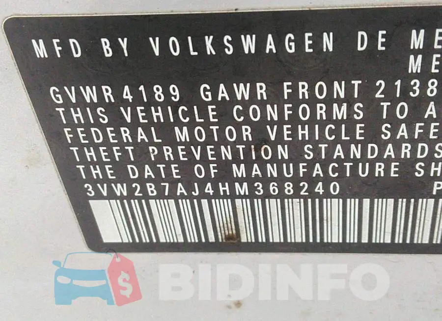 3VW2B7AJ4HM368240 Photo# 9