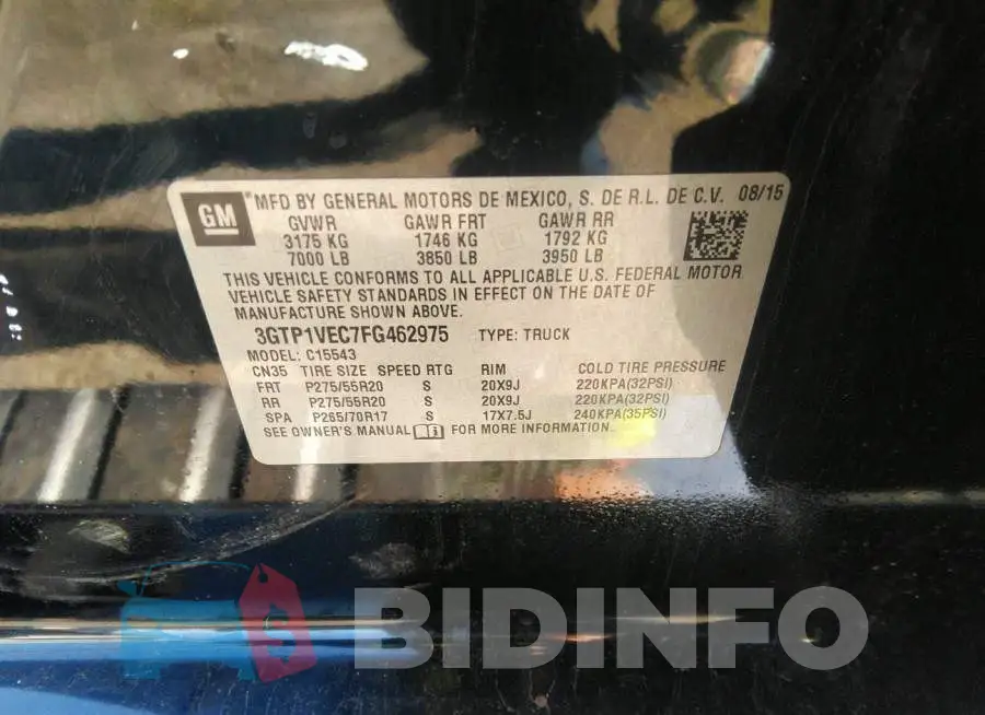 3GTP1VEC7FG462975 Photo# 9
